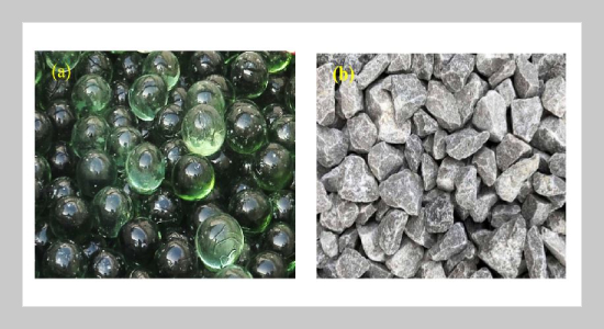 Potential use of spherical glass sourced from cathode ray tube funnel glass for the application as coarse aggregate in concrete
